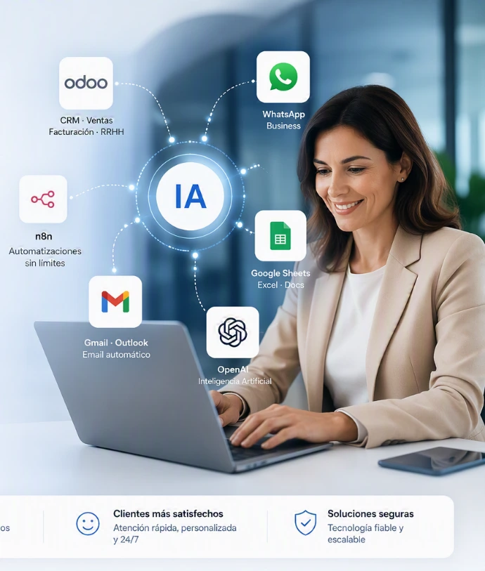 Automatización de Empresas | Odoo, IA, WhatsApp y n8n | INESFOR